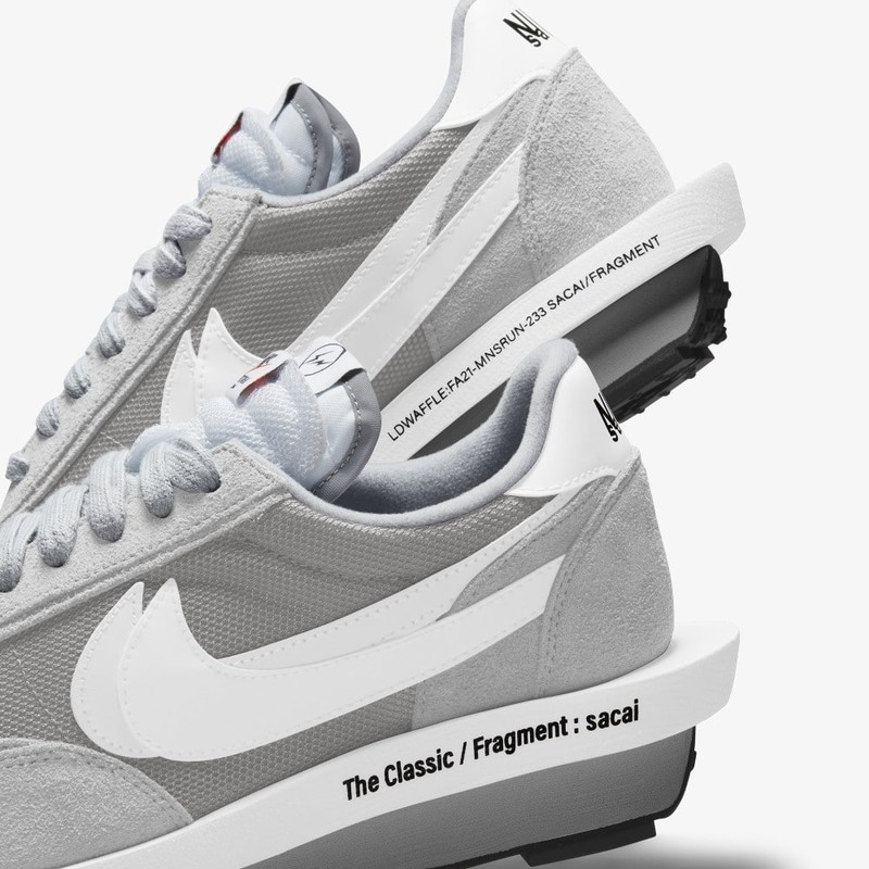 靴 Nike Fragment sacai LDwaffle DH2684 001 Fragment Design x Sacai x Nike LD Waffle Light Smoke Grey